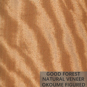 Dekorasi Hotel Okoume Natural Wood Veneer Biji-bijian Pikir yang Tidak Biasa