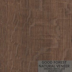 Veneer Kayu Ek Putih Disesuaikan Veneer Kayu Ek Asap Kasar ISO