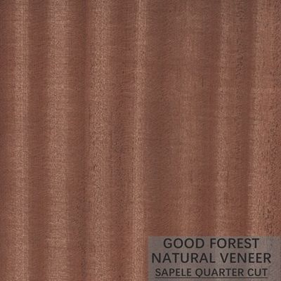 Veneer Kayu Sapele Alami Berpola Veneer Serat Kayu Untuk Dekorasi