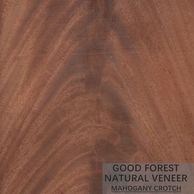 Veneer Kayu Alami Hampir Mahoni Disesuaikan Butir Potong Mahkota