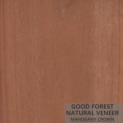 Veneer Kayu Alami Hampir Mahoni Disesuaikan Butir Potong Mahkota