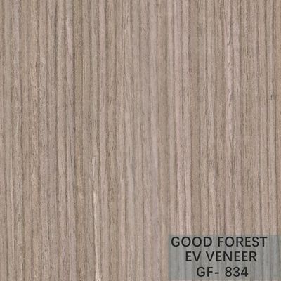 Dekorasi Hotel Direkayasa Oak Veneer Crown Cut Butir Warna Abu-abu