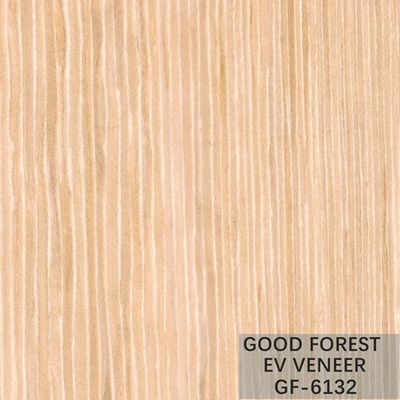 Veneer Kayu Buatan Pearl Oak Dengan Butir Vertikal Dan Warna Putih Populer