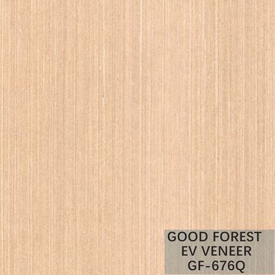 Veneer Kayu Buatan Pearl Oak Dengan Butir Vertikal Dan Warna Putih Populer