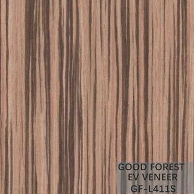 EV Veneer Zebra Direkayasa Veneer Kayu Warna Alami Serat Lurus