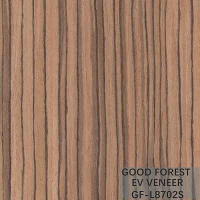 EV Veneer Zebra Direkayasa Veneer Kayu Warna Alami Serat Lurus