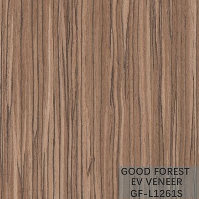 EV Veneer Zebra Direkayasa Veneer Kayu Warna Alami Serat Lurus