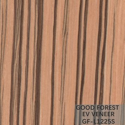 EV Veneer Zebra Direkayasa Veneer Kayu Warna Alami Serat Lurus