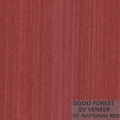 Veneer Kayu Rekayasa Veneer Kayu Warna Merah Untuk Pelapis Dinding