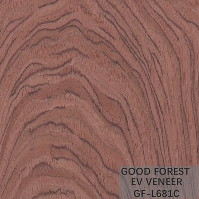 Direkayasa Veneer Kayu Bubinga Crown Cut Wood Veneer Sliced ​​Cut Technics