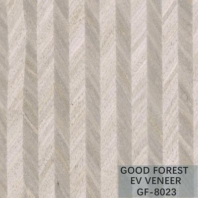 Veneer Kayu Rekayasa EV Veneer Arrow &amp; Wing Wood Warna Natural