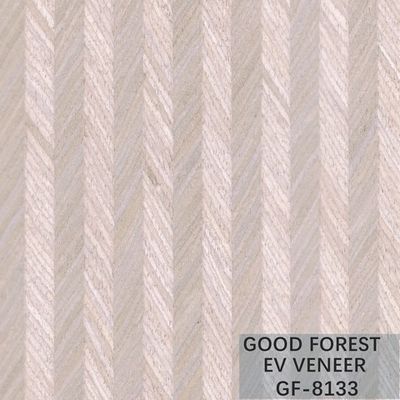 Veneer Kayu Rekayasa EV Veneer Arrow &amp; Wing Wood Warna Natural
