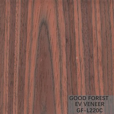 Veneer Kayu Rekayasa Red Santos Rose Wood Ukuran 2500*640 mm