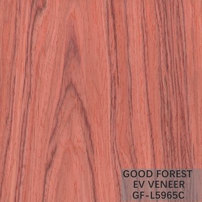 Veneer Kayu Rekayasa Red Santos Rose Wood Ukuran 2500*640 mm