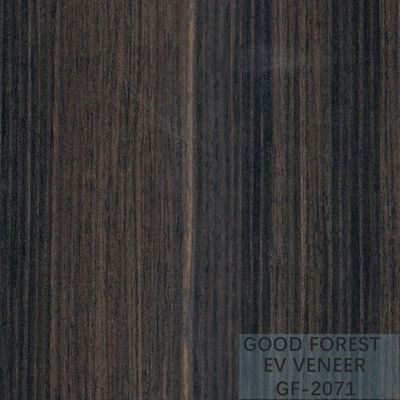 Veneer Kayu Gelap Asap Mewah Direkayasa Lembaran Veneer Dekoratif