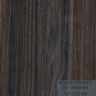 Veneer Kayu Gelap Asap Mewah Direkayasa Lembaran Veneer Dekoratif