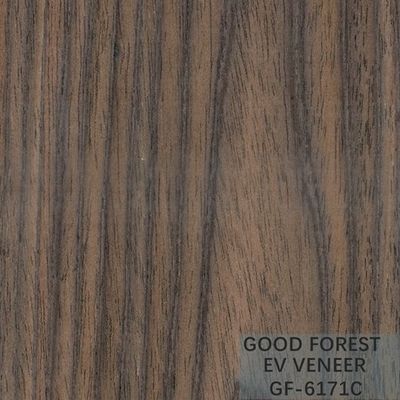 Veneer Kayu Gelap Asap Mewah Direkayasa Lembaran Veneer Dekoratif