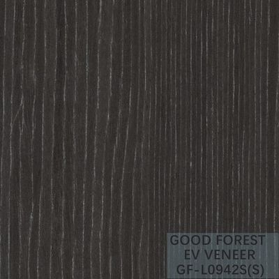 EV Lapisan Veneer Kayu Ebony Perak Berkilauan Lembar Veneer Serat Kayu FSC