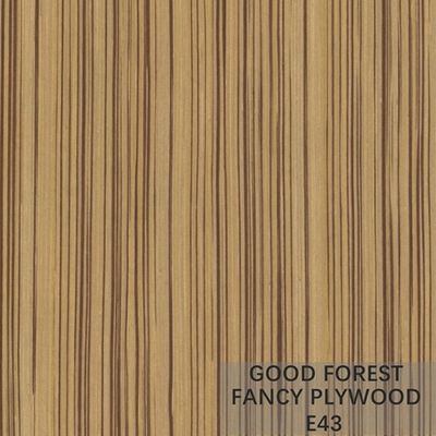 Melamin Fancy Plywood Board OEM Zebra Wood Plywood Disesuaikan