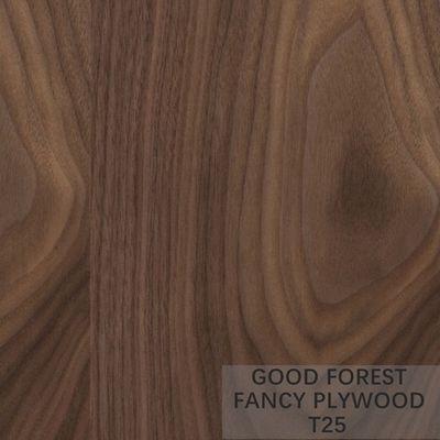 Lemari Pakaian Kayu Lapis Walnut Veneer Mewah Papan Panel Walnut Disesuaikan