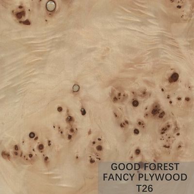 Papan Kayu Lapis Burl Veneer Khusus Veneer Saluran Akar Mewah
