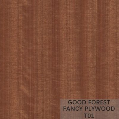 Makore Fancy Plywood Board Veneer Sapele Mahogany Plywood Disesuaikan