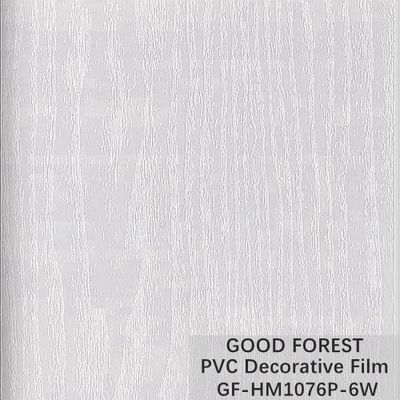 Wallboard Film PVC Putih Dekoratif 1260mm - 1330mm Lebar Butir Kayu