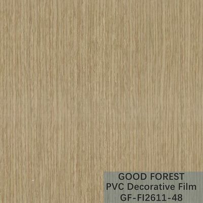 Flowabilitas Film Dekoratif PVC Tahan Gores Butir Kayu