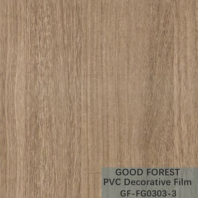 Flowabilitas Film Dekoratif PVC Tahan Gores Butir Kayu