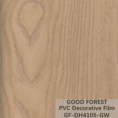 Flowabilitas Film Dekoratif PVC Tahan Gores Butir Kayu