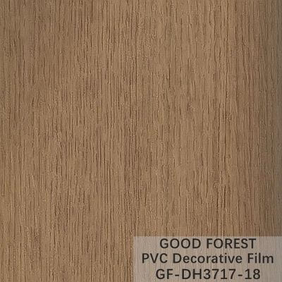Flowabilitas Film Dekoratif PVC Tahan Gores Butir Kayu