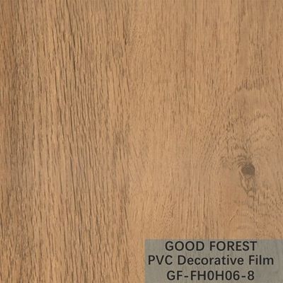 Flowabilitas Film Dekoratif PVC Tahan Gores Butir Kayu