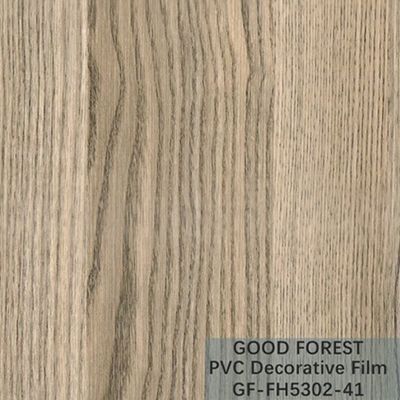 Lalu Lintas Film Dekoratif PVC 0,25 - 0,60mm Tebal Butir Kayu