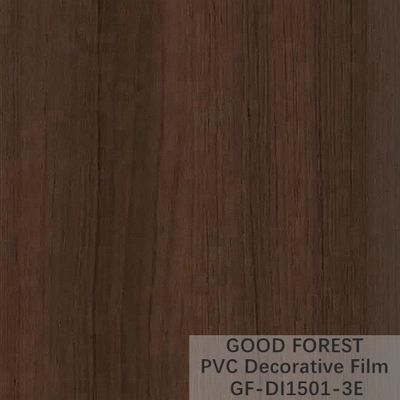 Serat Kayu Gelap Film Kayu Dekoratif Tebal 0,25mm - 0,60mm