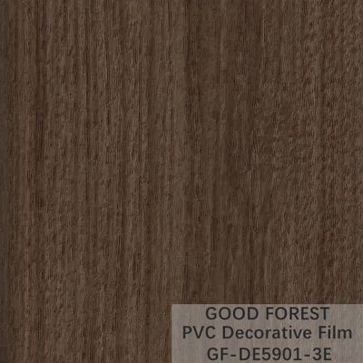 Serat Kayu Gelap Film Kayu Dekoratif Tebal 0,25mm - 0,60mm