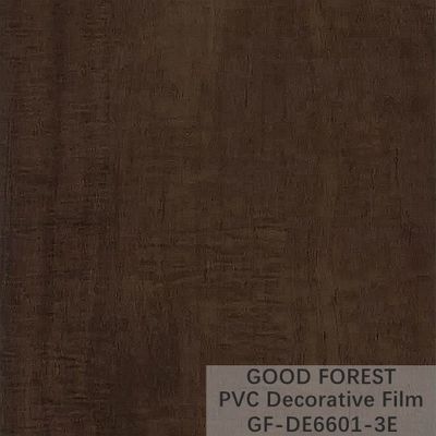Serat Kayu Gelap Film Kayu Dekoratif Tebal 0,25mm - 0,60mm
