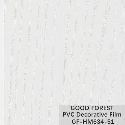 Kabinet Wood Grain PVC Decorative Film Pure Color Blistering