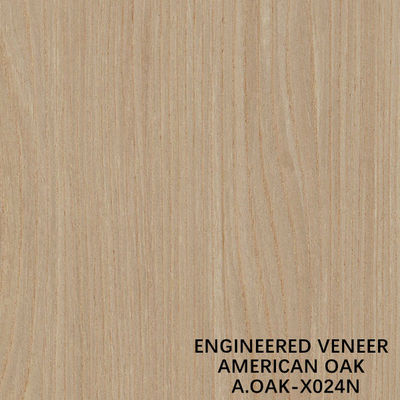 Simulasi Natural American White OAK X024N Lembar Veneer Kayu Untuk Pintu Dan Jendela ISO
