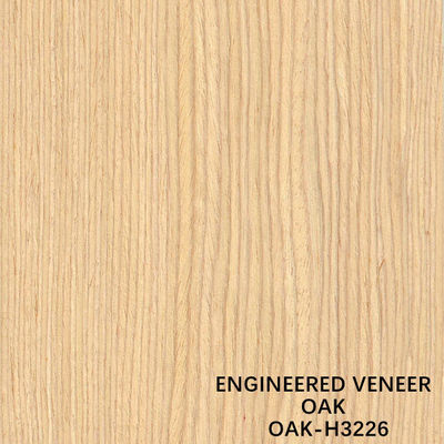 Copy White Oak Serat Kayu Lurus H3226 Man Made Veneer Kayu Untuk Penutup Dinding Fsc