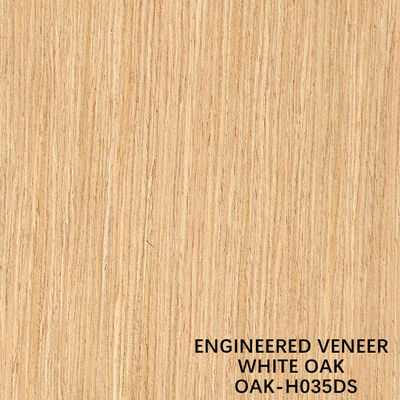 Fancy Recomposed White Oak Wood Veneer H035DS Straight Grain Untuk Kerajinan Tangan