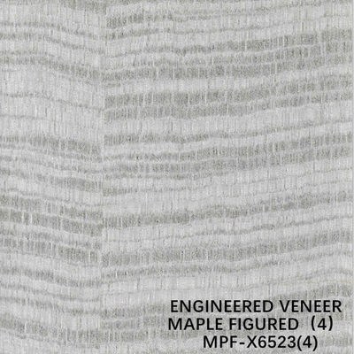 Hotel Reconstituted Maple Figured Wood Veneer X6523 Dicelup Warna Abu-abu Slice Cut Technics Harga Bagus Dari Manufaktur China