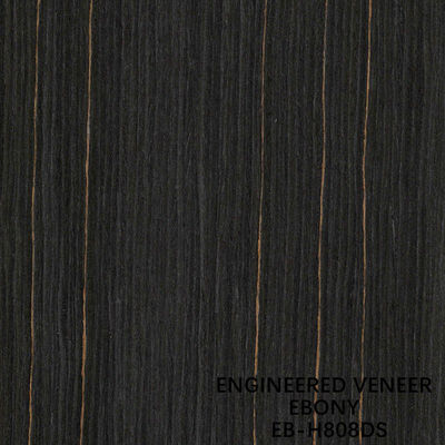 Simulasi Wajah Pintu Veneer Kayu Ebony H808DS Butir Lurus Warna Ganda 2500-3100mm