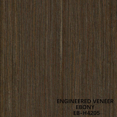 Veneer Kayu Ebony Hias Black Oak H4205 Potongan Lurus Untuk Wajah Kabinet Fleeced Back