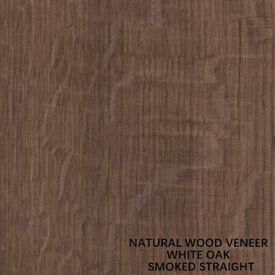 Veneer Veneer Kayu Alami Amerika yang Disesuaikan, Potong Kuartal / Butir Lurus Dicelup Asap Untuk Dekorasi Hotel