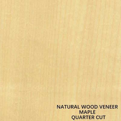 American Natural Maple Wood Veneer Quarter Cut Tebal 0.5mm Kualitas Baik Untuk Mebel Dan Alat Musik