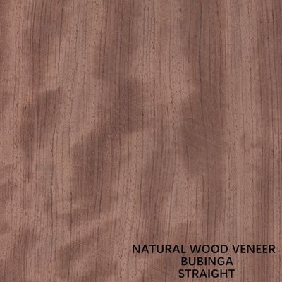 Veneer Kayu Bubinga Alami 0,5mm Afrika Lurus Untuk Mebel / Alat Musik