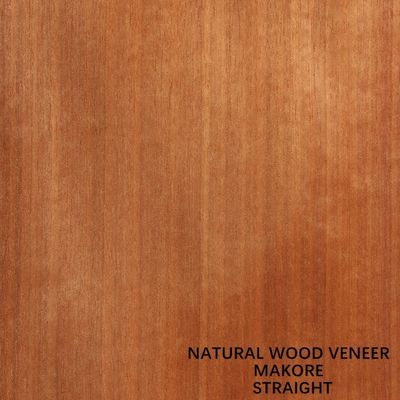 0.5mm Alat Musik Afrika Veneer Kayu Makore Alami Butir Lurus Grade AAA