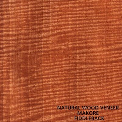 Alat Musik Afrika Makore Wood Veneer Straight Fiddle Back Grain