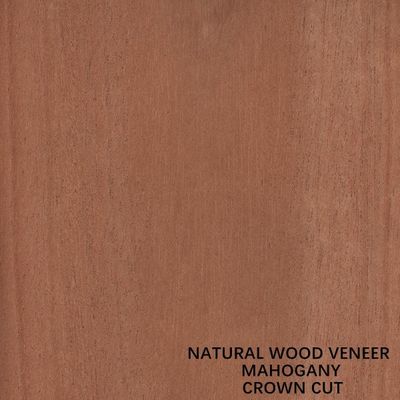 Furnitur Dan Alat Musik Natural Mahogany Wood Veneer Flat Cut Crown Cut