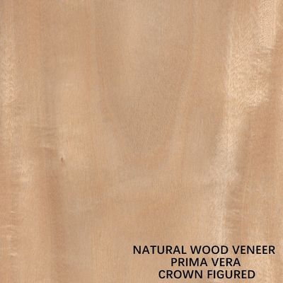 OEM Natural Primavera Wood Veneer Flat Cut Crown Cut Untuk Panel Dan Furnitur 0.5mm